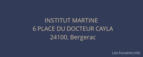 INSTITUT MARTINE