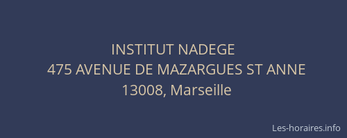 INSTITUT NADEGE