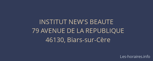 INSTITUT NEW'S BEAUTE