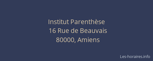 Institut Parenthèse