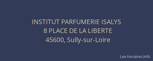 INSTITUT PARFUMERIE ISALYS
