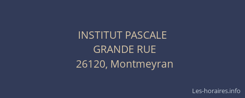 INSTITUT PASCALE