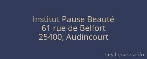 Institut Pause Beauté