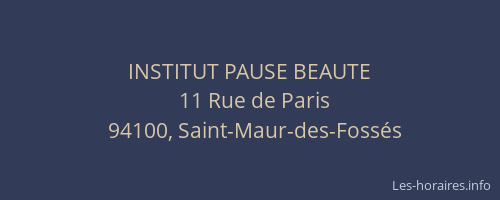 INSTITUT PAUSE BEAUTE