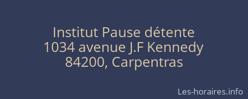 Institut Pause détente