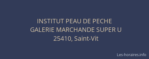 INSTITUT PEAU DE PECHE