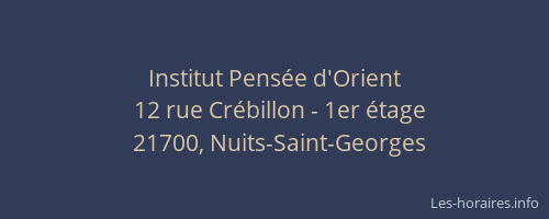 Institut Pens&eacute;e d'Orient