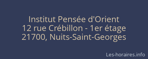 Institut Pensée d'Orient