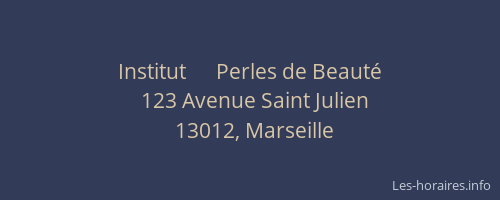 Institut      Perles de Beauté