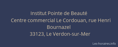 Institut Pointe de Beaut&eacute;