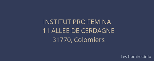 INSTITUT PRO FEMINA
