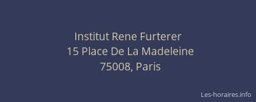 Institut Rene Furterer