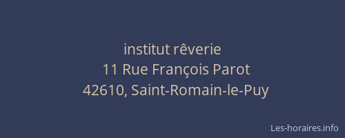 institut rêverie