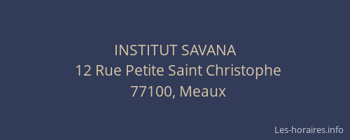 INSTITUT SAVANA