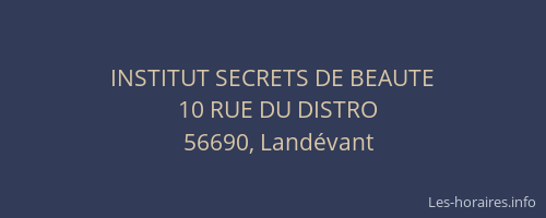 INSTITUT SECRETS DE BEAUTE