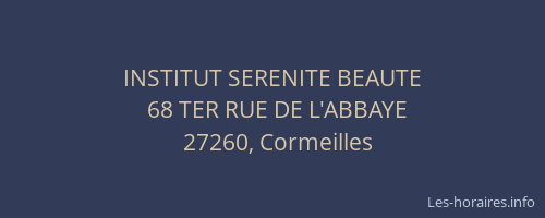 INSTITUT SERENITE BEAUTE