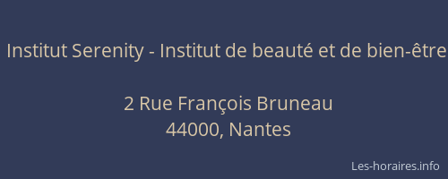 Institut Serenity - Institut de beauté et de bien-être