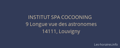 INSTITUT SPA COCOONING