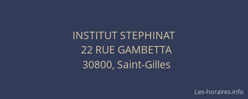 INSTITUT STEPHINAT