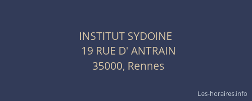 INSTITUT SYDOINE