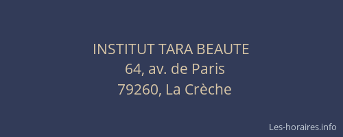 INSTITUT TARA BEAUTE