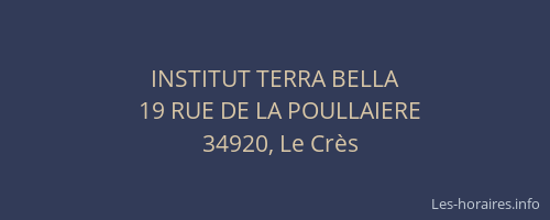 INSTITUT TERRA BELLA