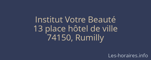 Institut Votre Beauté