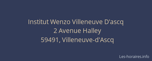 Institut Wenzo Villeneuve D'ascq
