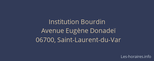 Institution Bourdin