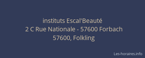 instituts Escal'Beauté