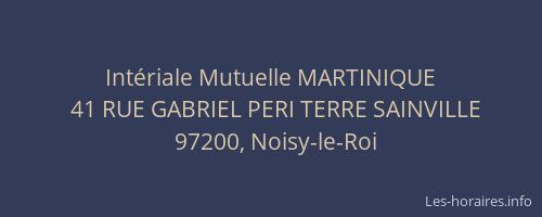 Int&eacute;riale Mutuelle MARTINIQUE