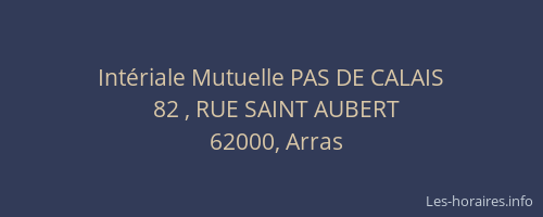 Intériale Mutuelle PAS DE CALAIS