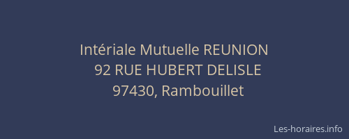 Int&eacute;riale Mutuelle REUNION