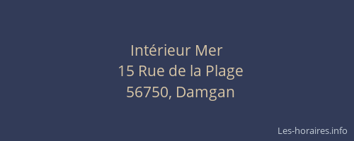 Int&eacute;rieur Mer