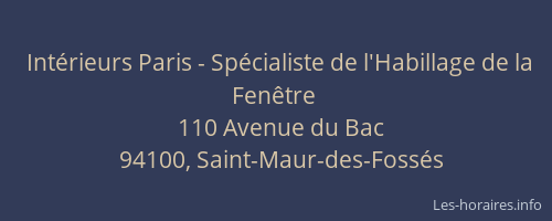 Int&eacute;rieurs Paris - Sp&eacute;cialiste de l'Habillage de la Fen&ecirc;tre