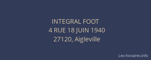 INTEGRAL FOOT