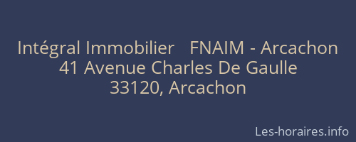 Intégral Immobilier   FNAIM - Arcachon