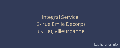 Integral Service