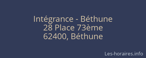 Intégrance - Béthune