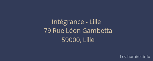 Intégrance - Lille