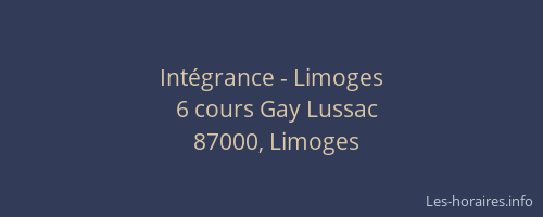 Intégrance - Limoges