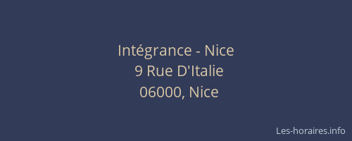 Intégrance - Nice