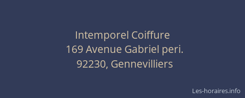 Intemporel Coiffure