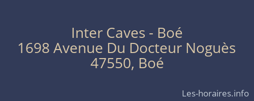 Inter Caves - Boé