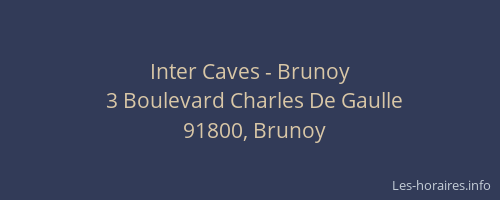 Inter Caves - Brunoy