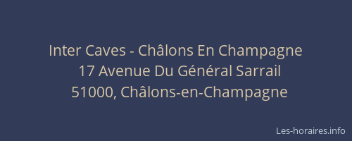 Inter Caves - Châlons En Champagne