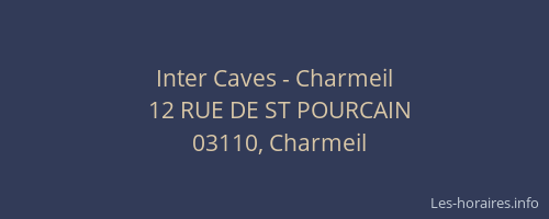 Inter Caves - Charmeil
