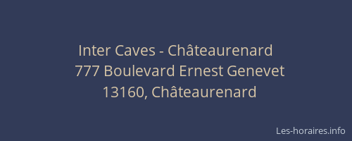 Inter Caves - Châteaurenard