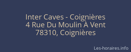 Inter Caves - Coignières