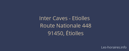 Inter Caves - Etiolles